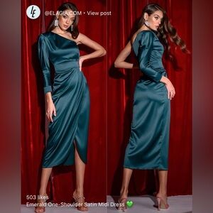 NWOT Elagia One Shoulder Dress XS size